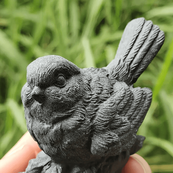 Perched sparrow bird silicone mold for crafting detailed nature-themed art, garden décor, and rustic gifts.

