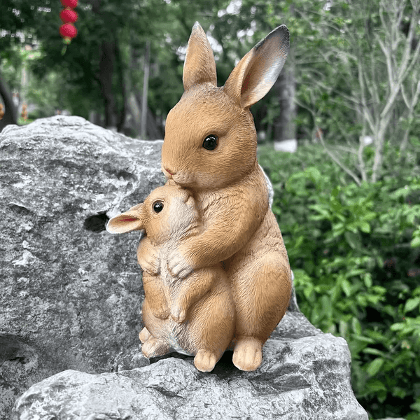 Mother And Son Rabbit Statue Resin, plaster, beeswax candle, soap mold