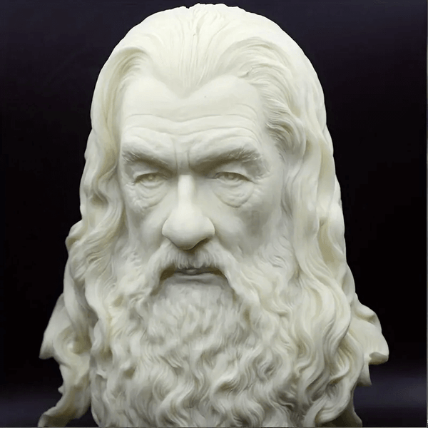 10.4 in Gandalf the Wizard Statue Resin, plaster, candle, soap mold 0-9