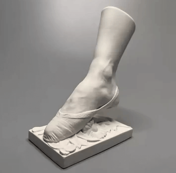  Ballerina leg mold with detailed foot and ankle design, made from premium silicone for resin, soap, and candle casting.

