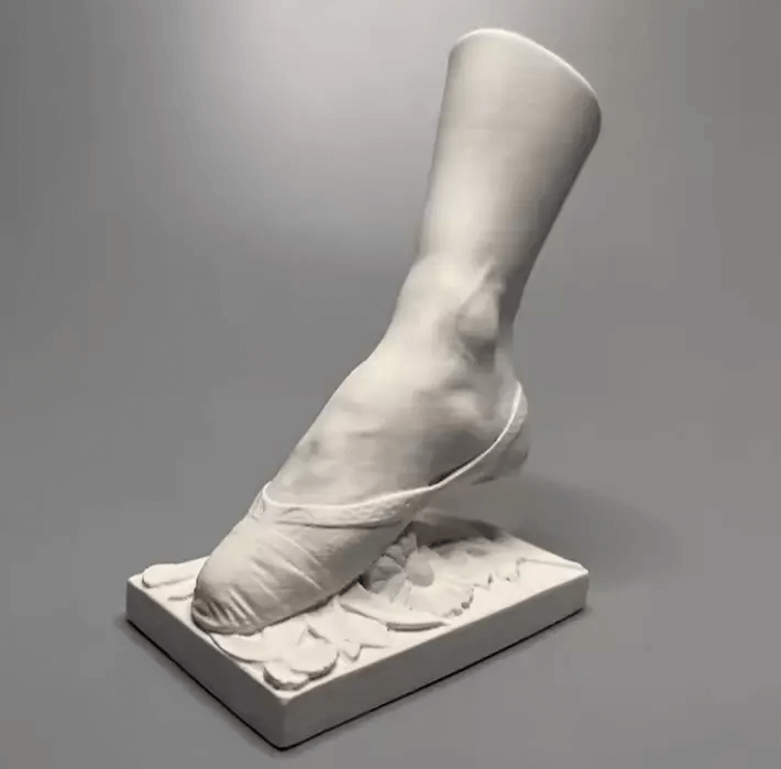  Ballerina leg mold with detailed foot and ankle design, made from premium silicone for resin, soap, and candle casting.


