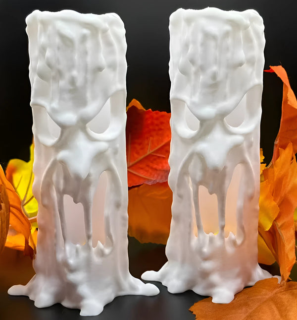 Dripping Ghost Face Candle Silicone Mold – For Resin, Plaster, Soap, Candle