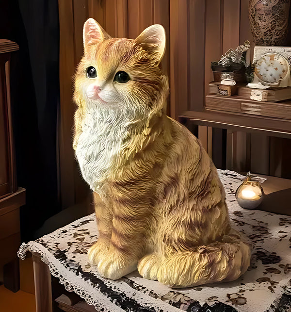 11 in cat silicone mold Resin, plaster, soap,candle mold